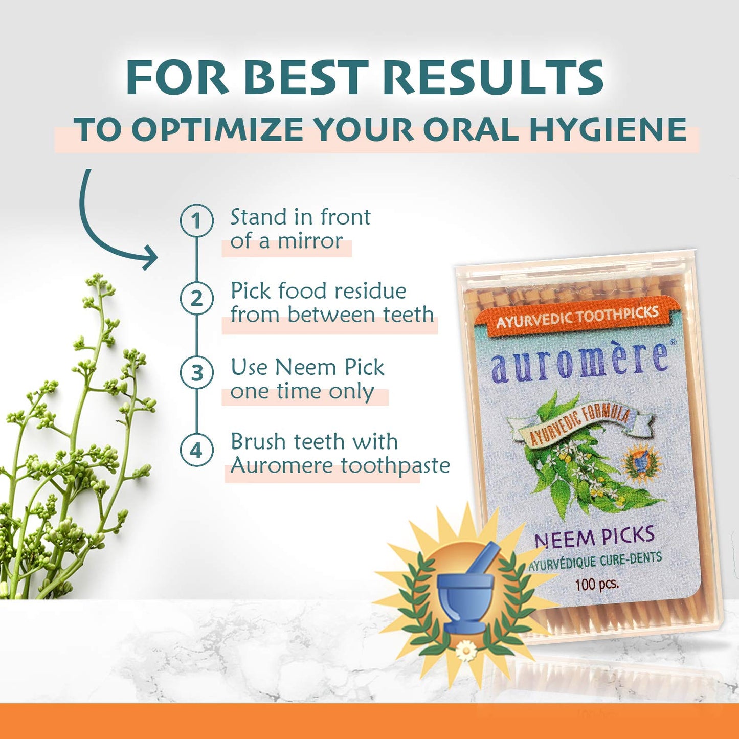 Neem Picks, Auromere Ayurvedic Imports