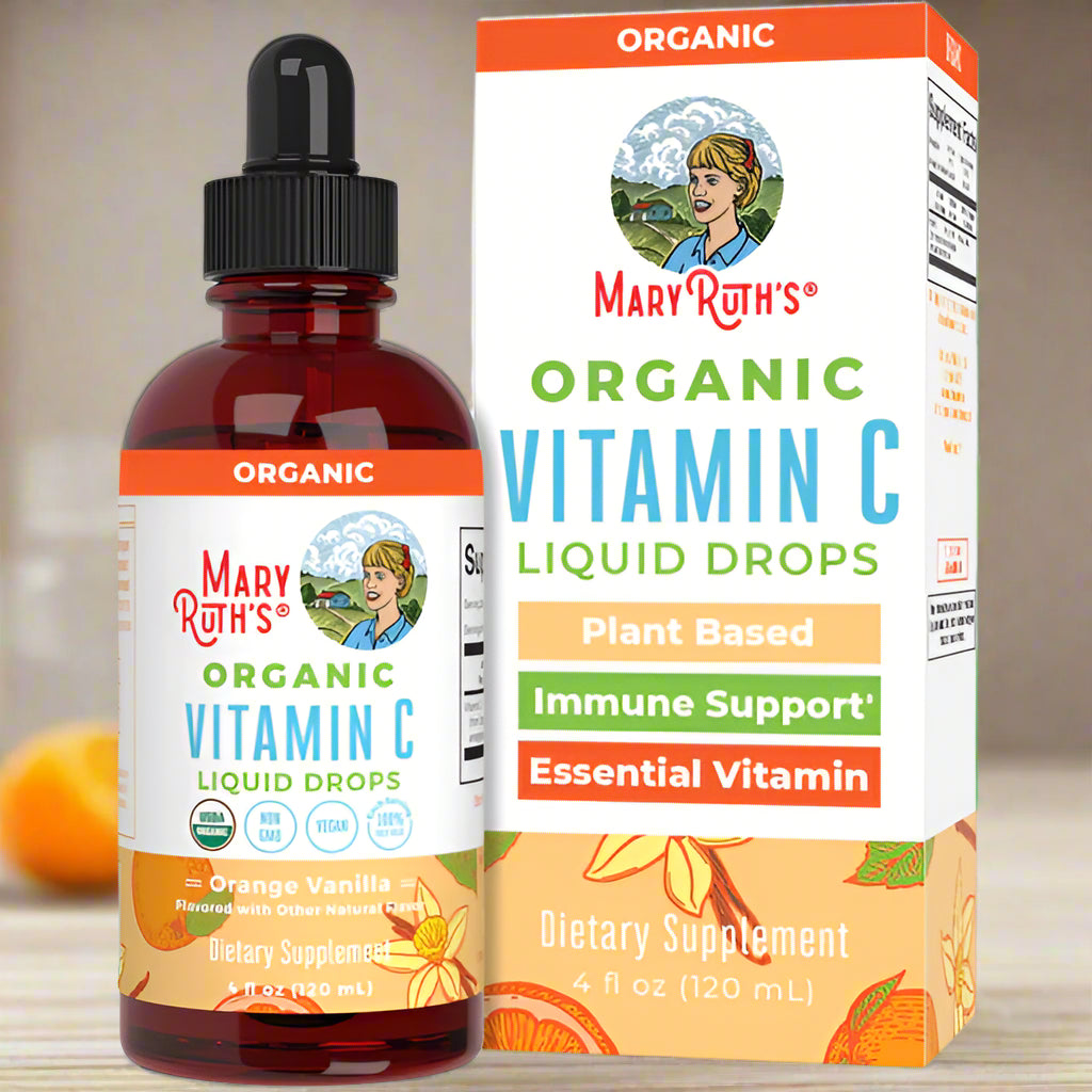 Vitamin C Liquid Drops, Orange Vanilla Flavored, 4oz, MaryRuth Organics