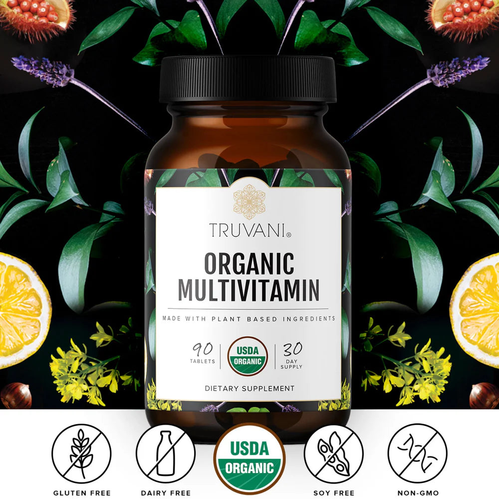 Organic Plant Based Multivitamin, 90 Tablets, Truvani