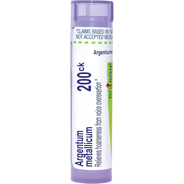 Argentum Metallicum 30C, 200CK, Homeopathic Medicine for Relieving Hoarseness From Voice Overexertion, Boiron, 80 Pills (Pill Size #40)