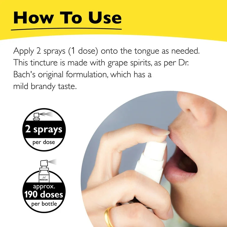 Bach Rescue Remedy Spray, Natural Stress Relief, 20mL