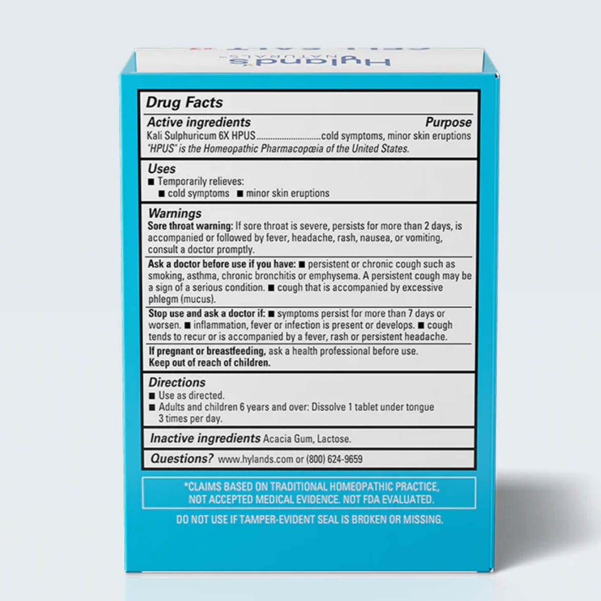 Cell Salt #7 Kali Sulph 6x, 100 Tablets, Hyland's