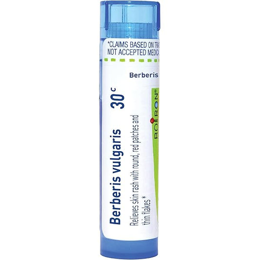 Berberis Vulgaris 6C, 30C, 200CK, Homeopathic Medicine for Skin Rash with Red Patches, Boiron, 80 Pills (Pill Size #40)