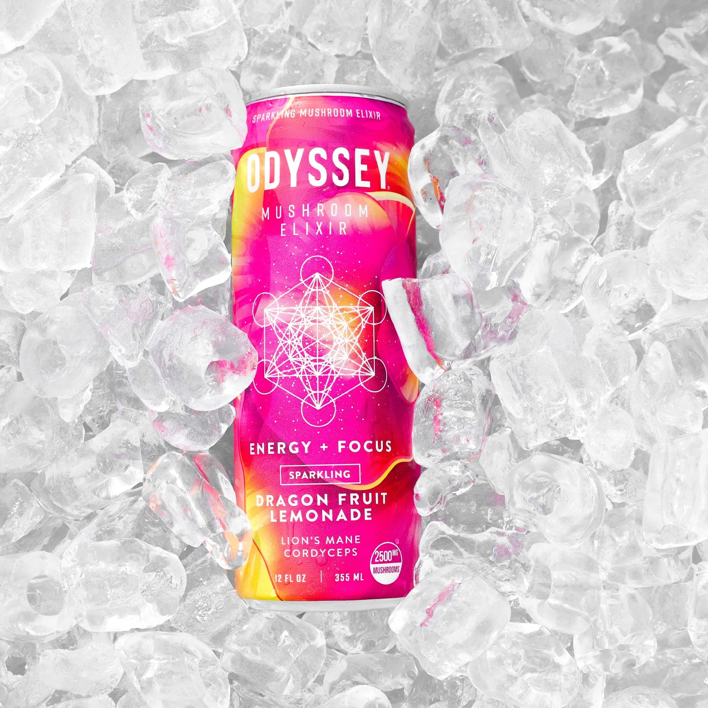 Dragon Fruit Lemonade Sparkling Mushroom Elixir - ENERGY + FOCUS, Odyssey
