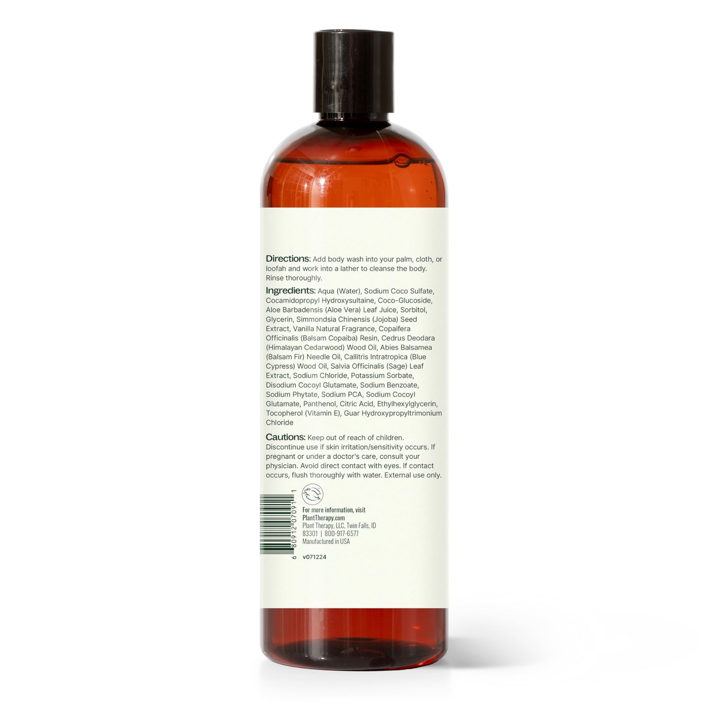 Vanilla Woods Body Wash, 16oz, Plant Therapy
