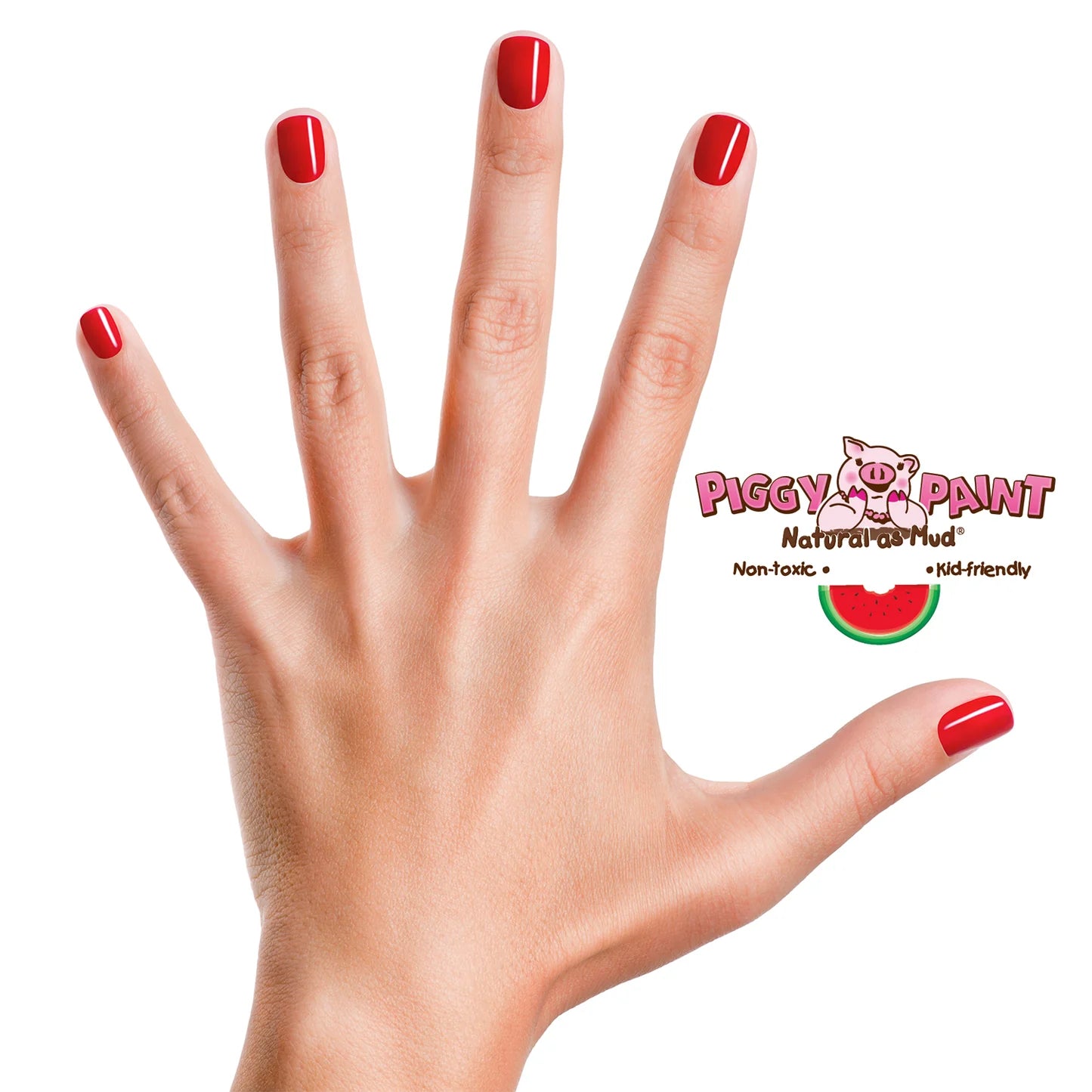 Red Polish - Wacky Watermelon Scented, 0.25oz, Piggy Paint