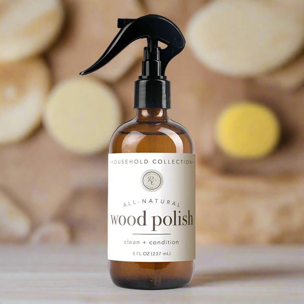 Wood Polish, Clean + Condition, 8oz, Rowe Casa Organics
