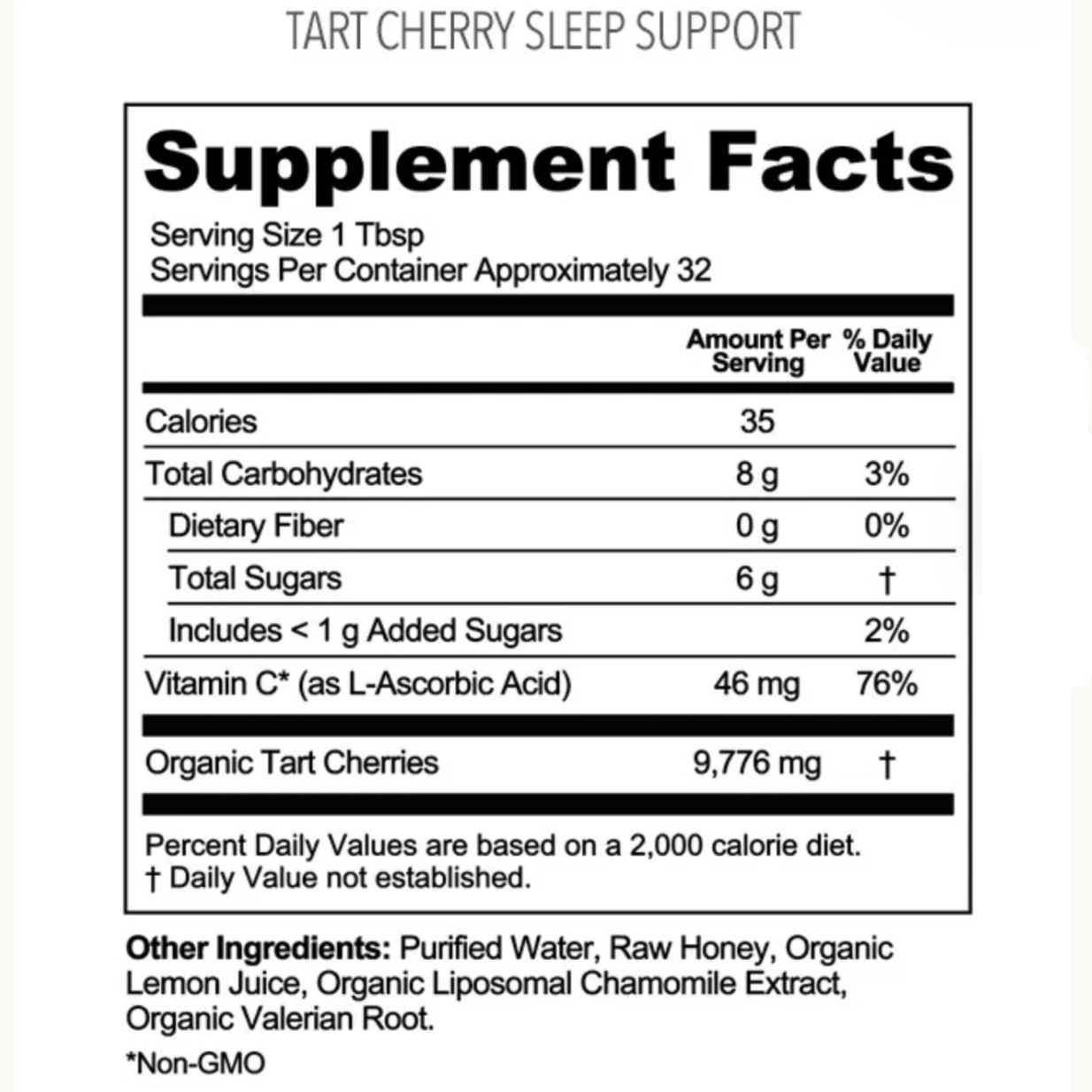 Tart Cherry Sleep Support, 16oz, Rowe Casa Organics