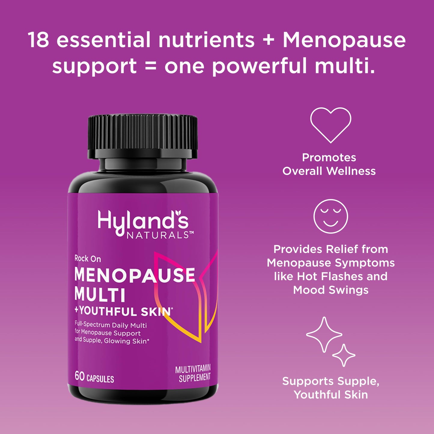Menopause Multi + Youthful Skin, Full Spectrum, 60 Capsules, Hyland's