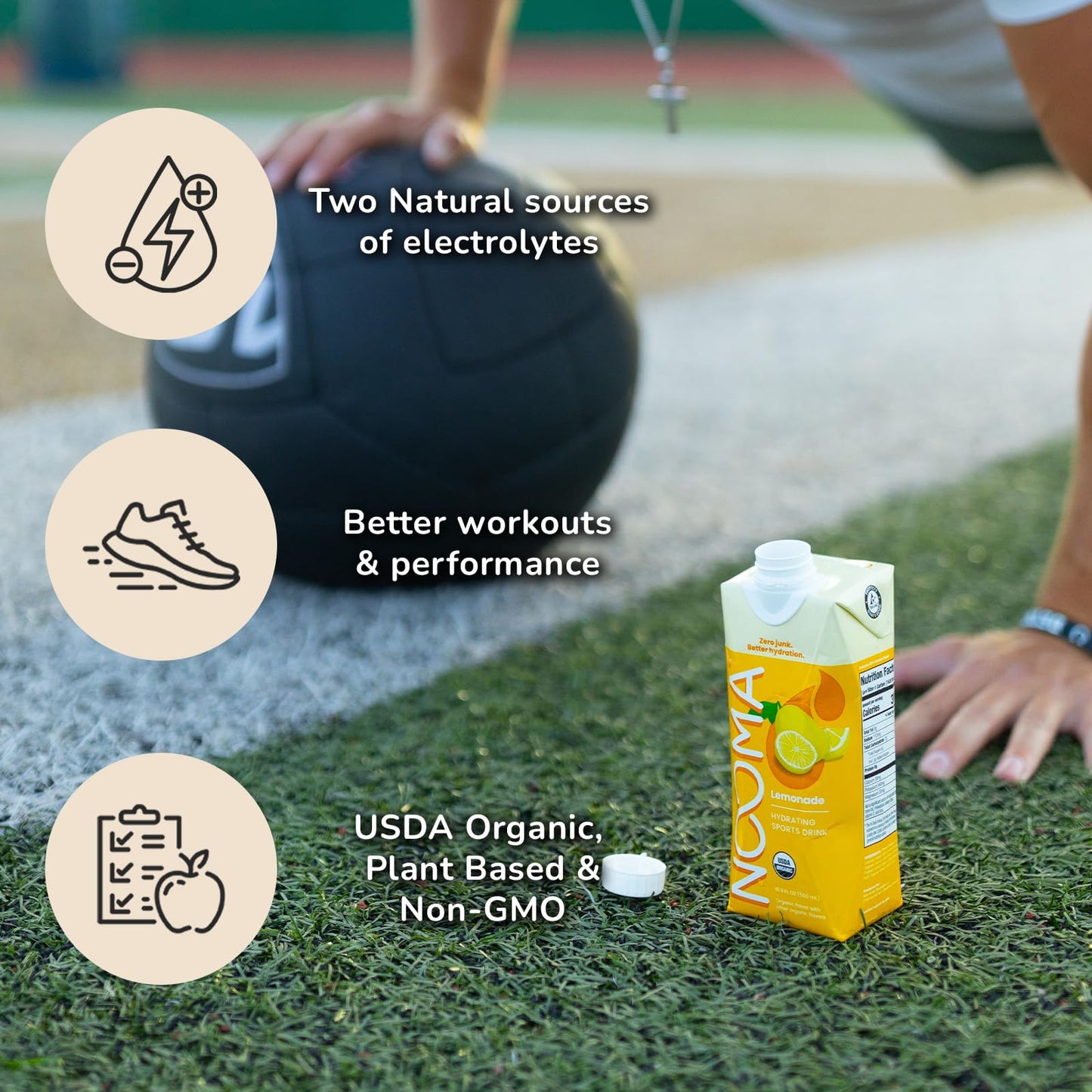 Hydrating Sports Drink - Lemonade, 16.9 oz, NOOMA