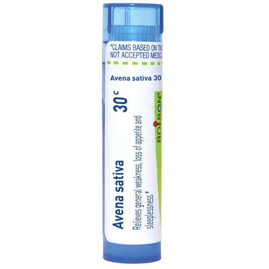 Avena sativa 30C, Homeopathic Medicine for General weakness, loss of appetite, and sleepiness, Boiron, 80 Pills (Pill Size #40)