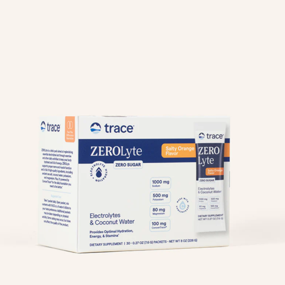 ZEROLyte Electrolyte + Coconut Water, 30 Stick Packs, Trace Minerals
