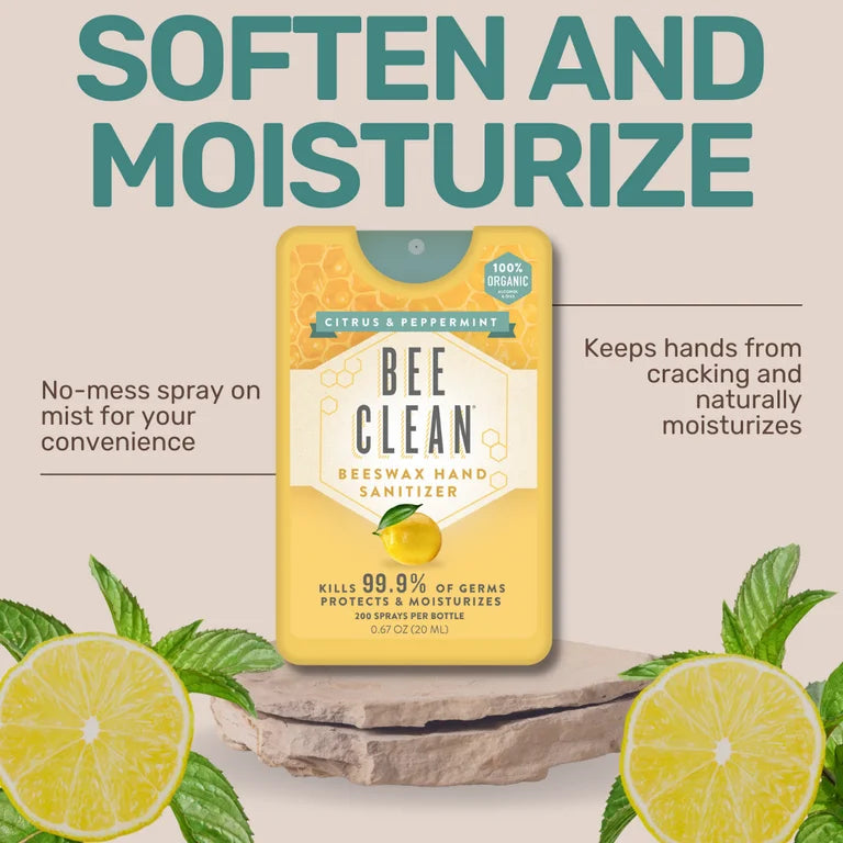 Beeswax Hand Sanitizer, 100% Organic, 20mL, Bee Clean