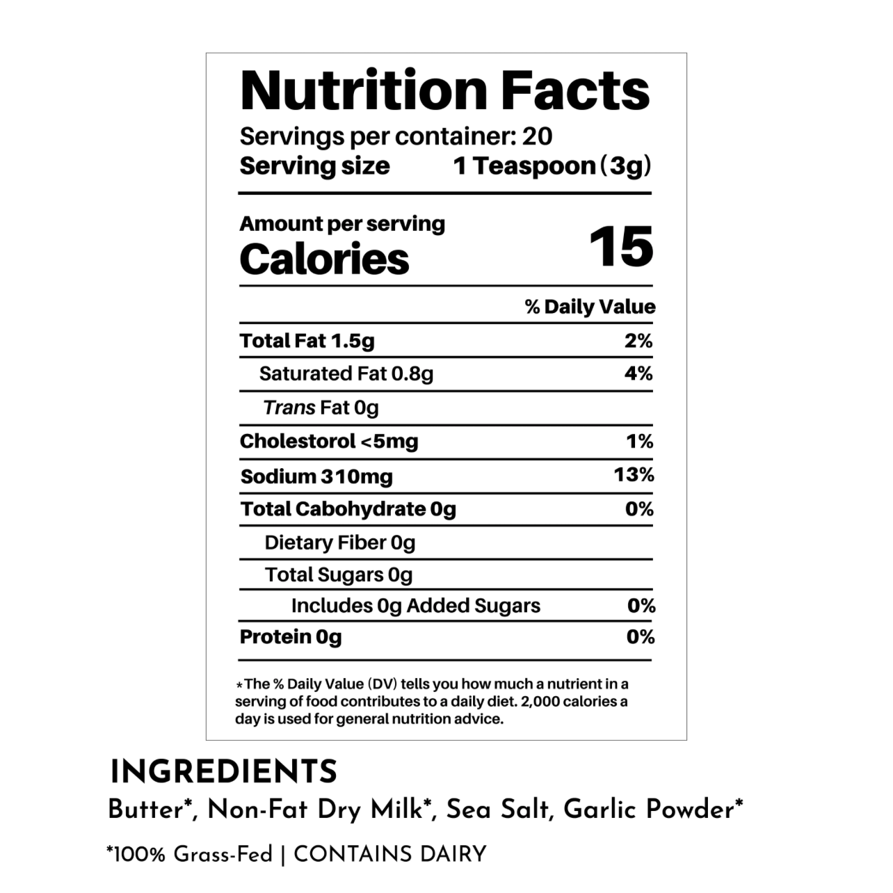 Garlic Butter Popcorn Salt, 60g, Just Ingredients
