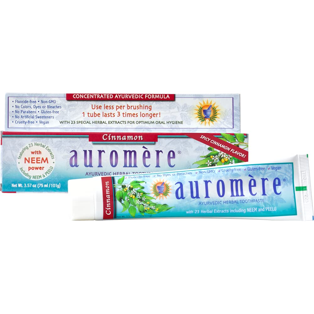 Cinnamon Herbal Toothpaste, 3.57 oz, Auromere Ayurvedic Imports