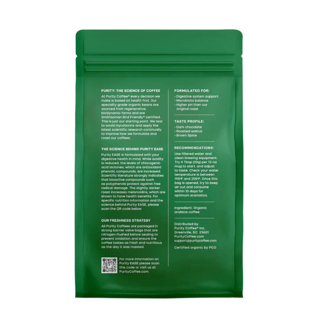 EASE: Whole Bean Organic Dark Roast Coffee, 12oz