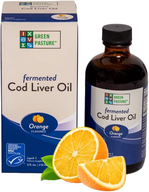 Fermented Cod Liver Oil Liquid, Green Pasture