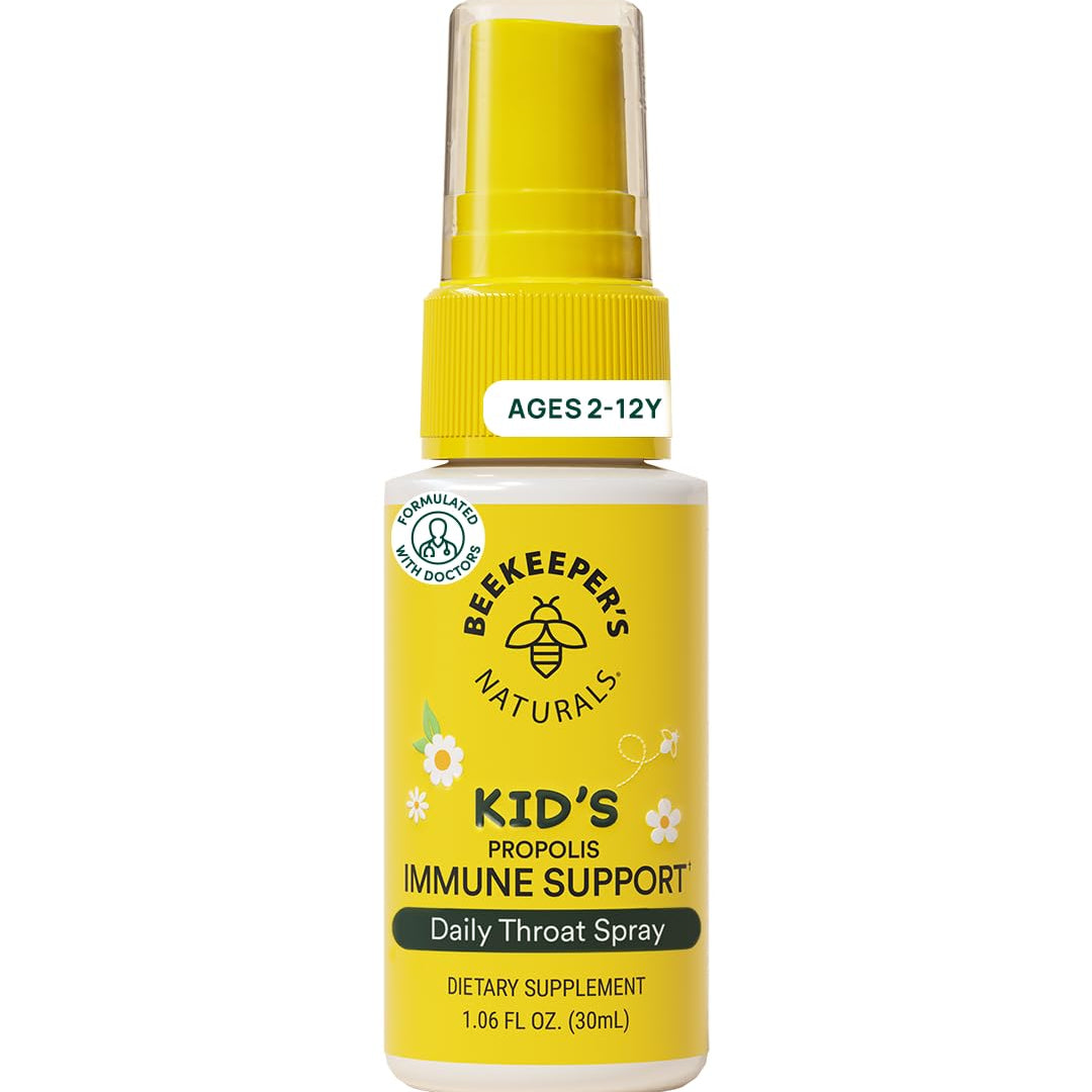 Kids Propolis Immune Support, Daily Throat Spray, Beekeeper's Naturals