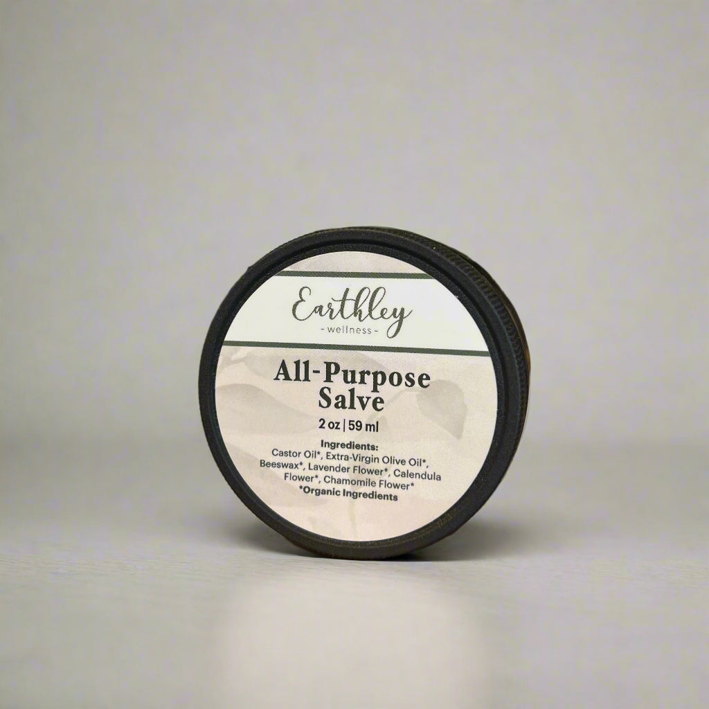 All Purpose Salve - Minor Burns, Cuts, and Rashes, 0.5-2oz, Earthley