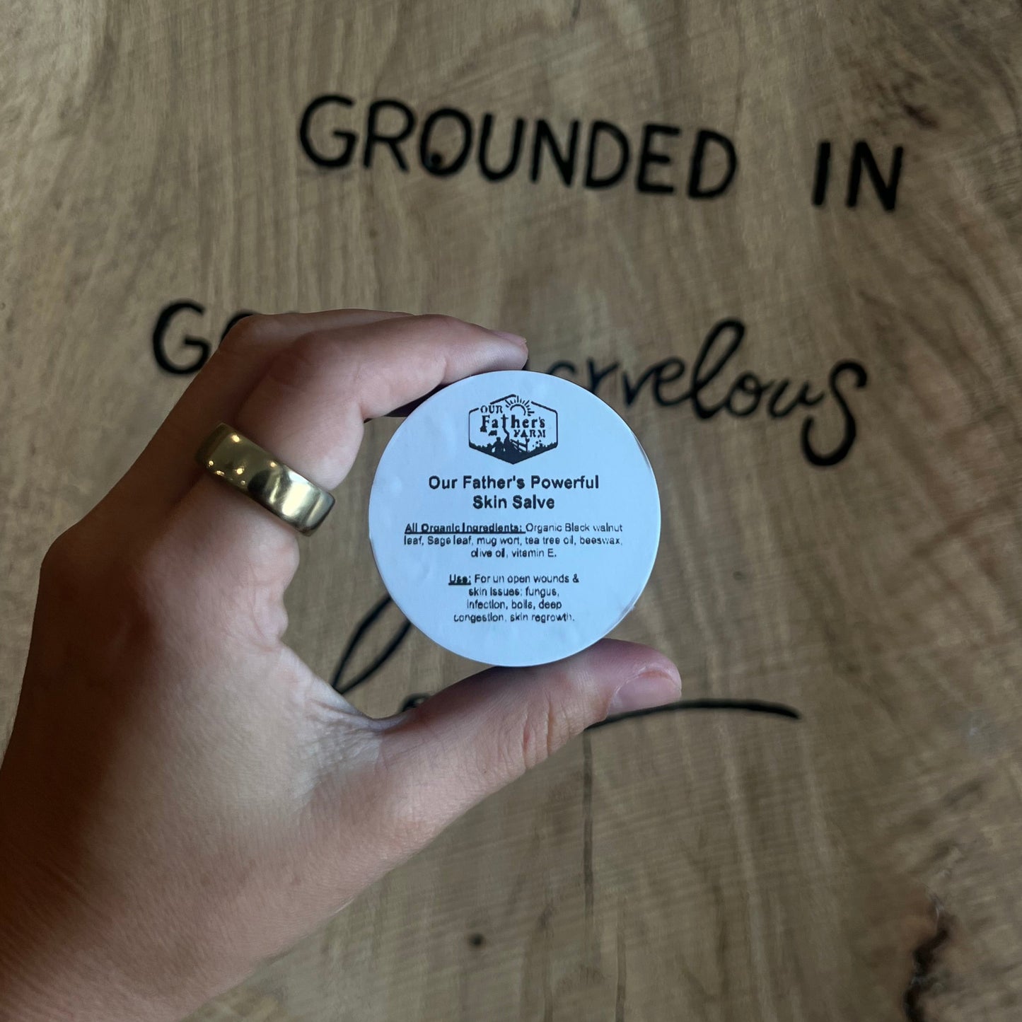 Powerful Skin Salve - For Open Wounds & Skin Issues, 1-4oz, Our Father's Farm