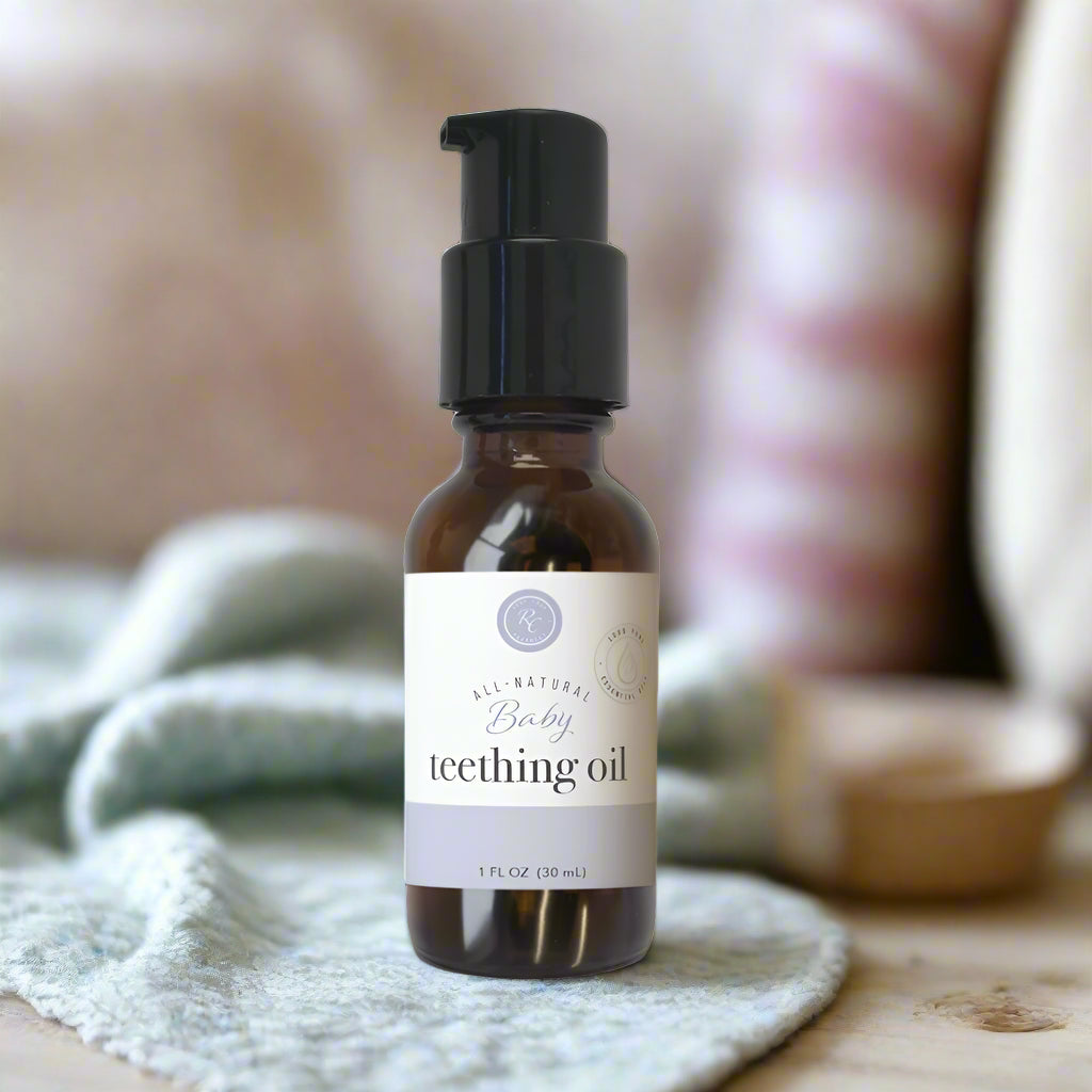 Baby Teething Oil, Soothe + Relieve, 1oz, Rowe Casa Organics