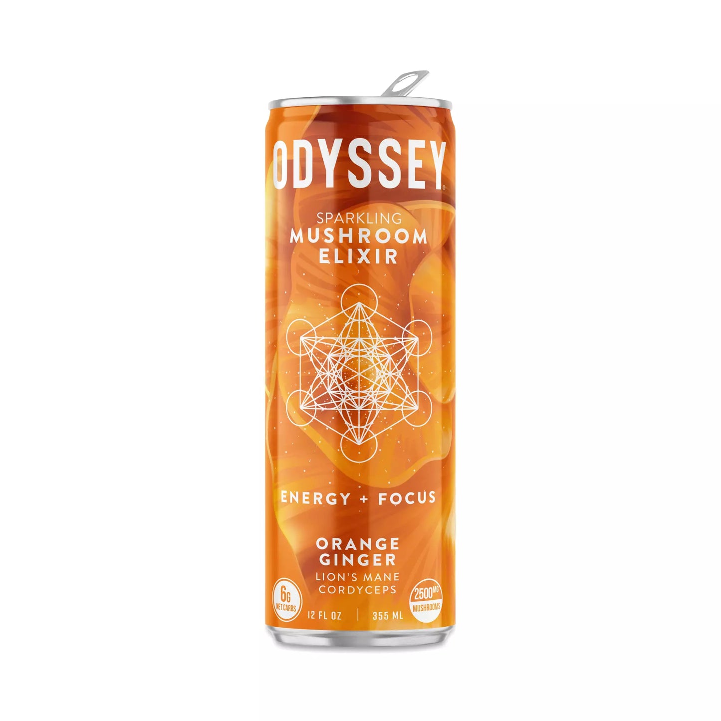 Orange Ginger Sparkling Mushroom Elixir ENERGY + FOCUS, Odyssey