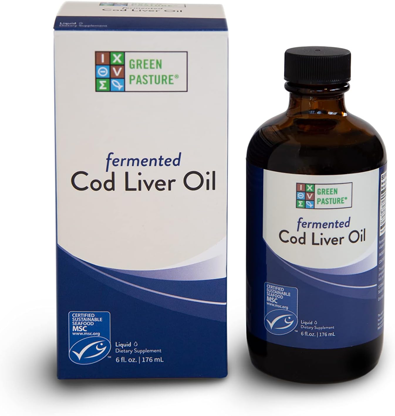 Fermented Cod Liver Oil Liquid, Green Pasture
