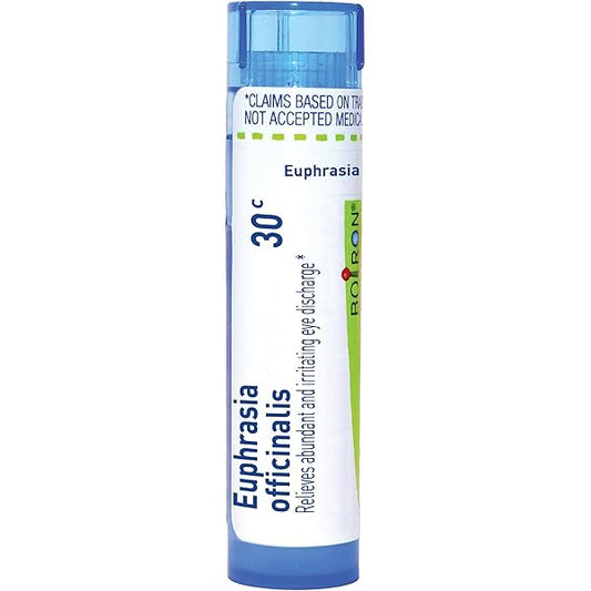 Euphrasia Officinalis 6C, 30C, 200CK, 1M, Homeopathic Medicine for Abundant, Clear & Irritating Eye Discharge, Boiron, (Pill Size #40), 80 Pills