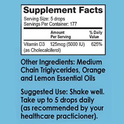 Perfect D3 Drops, Citrus Flavored Vitamin D3, 1oz, Perfect Supplements
