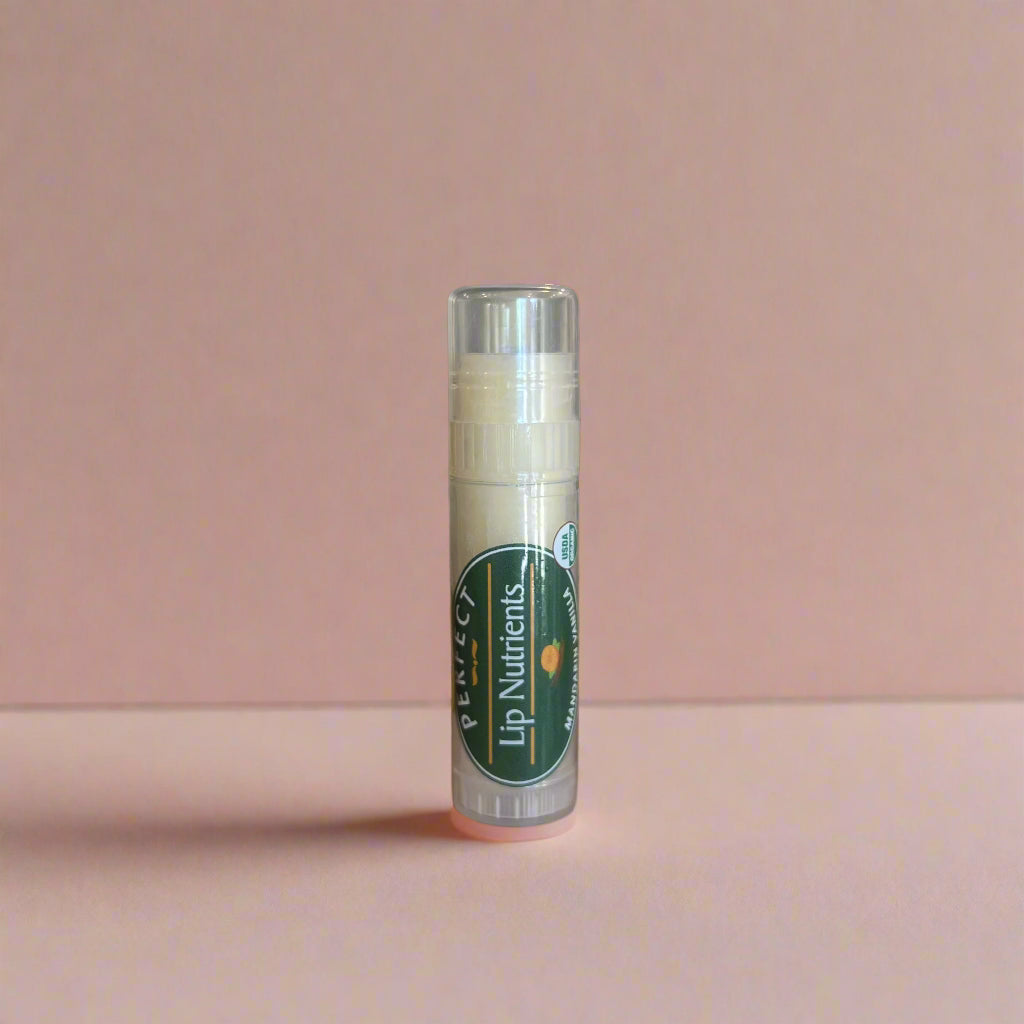 Organic Perfect Lip Nutrients, Mandarin Vanilla Lip Balm, 7g, Perfect Supplements