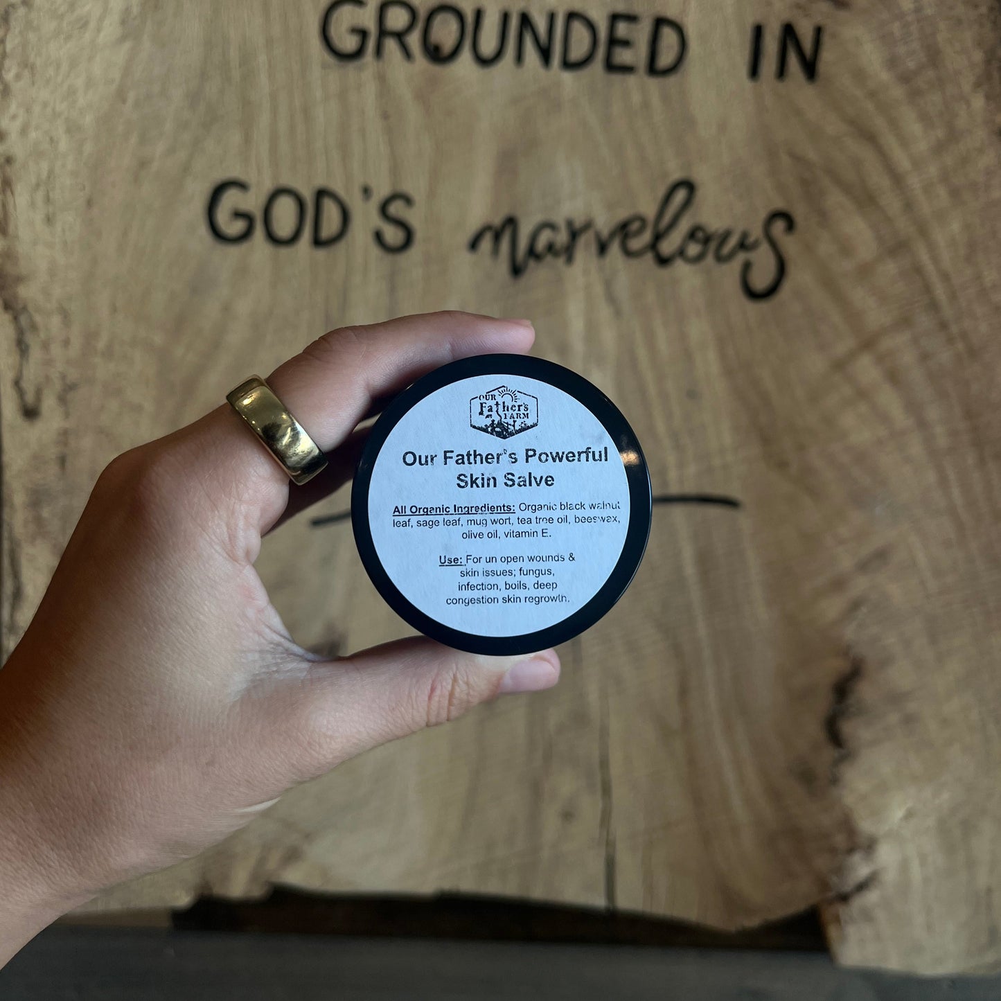 Powerful Skin Salve - For Open Wounds & Skin Issues, 1-4oz, Our Father's Farm