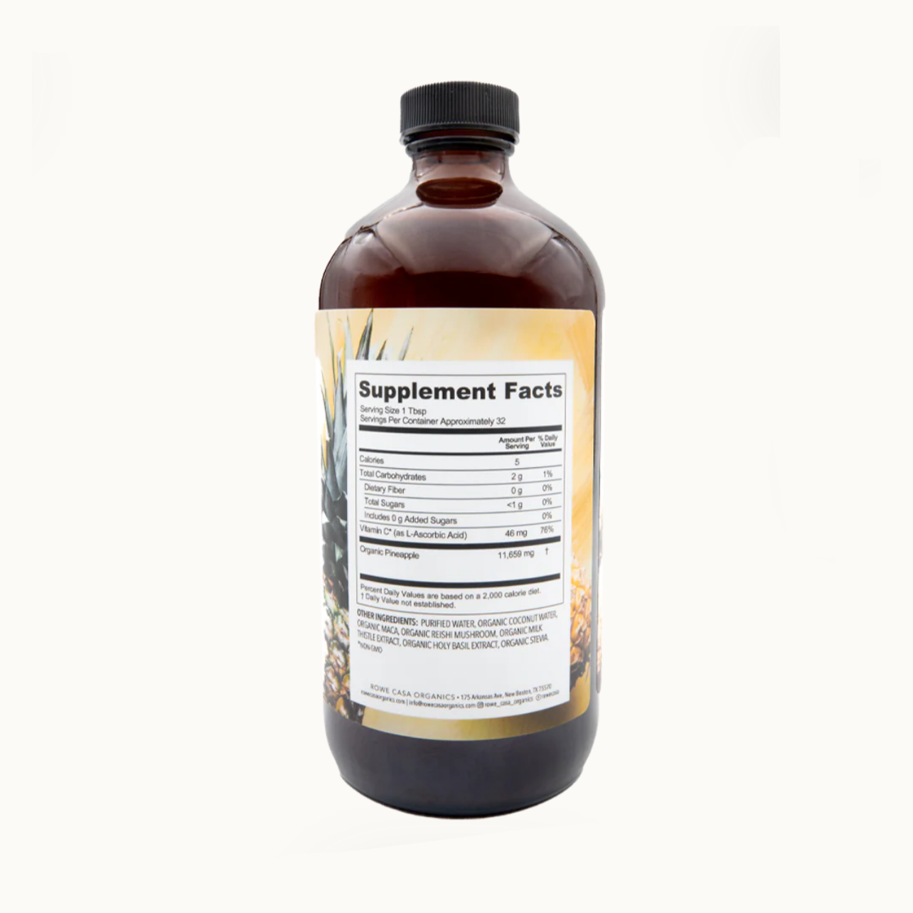 Adrenal Support, Reduce Stress + Combat Fatigue, 16oz, Rowe Casa Organics