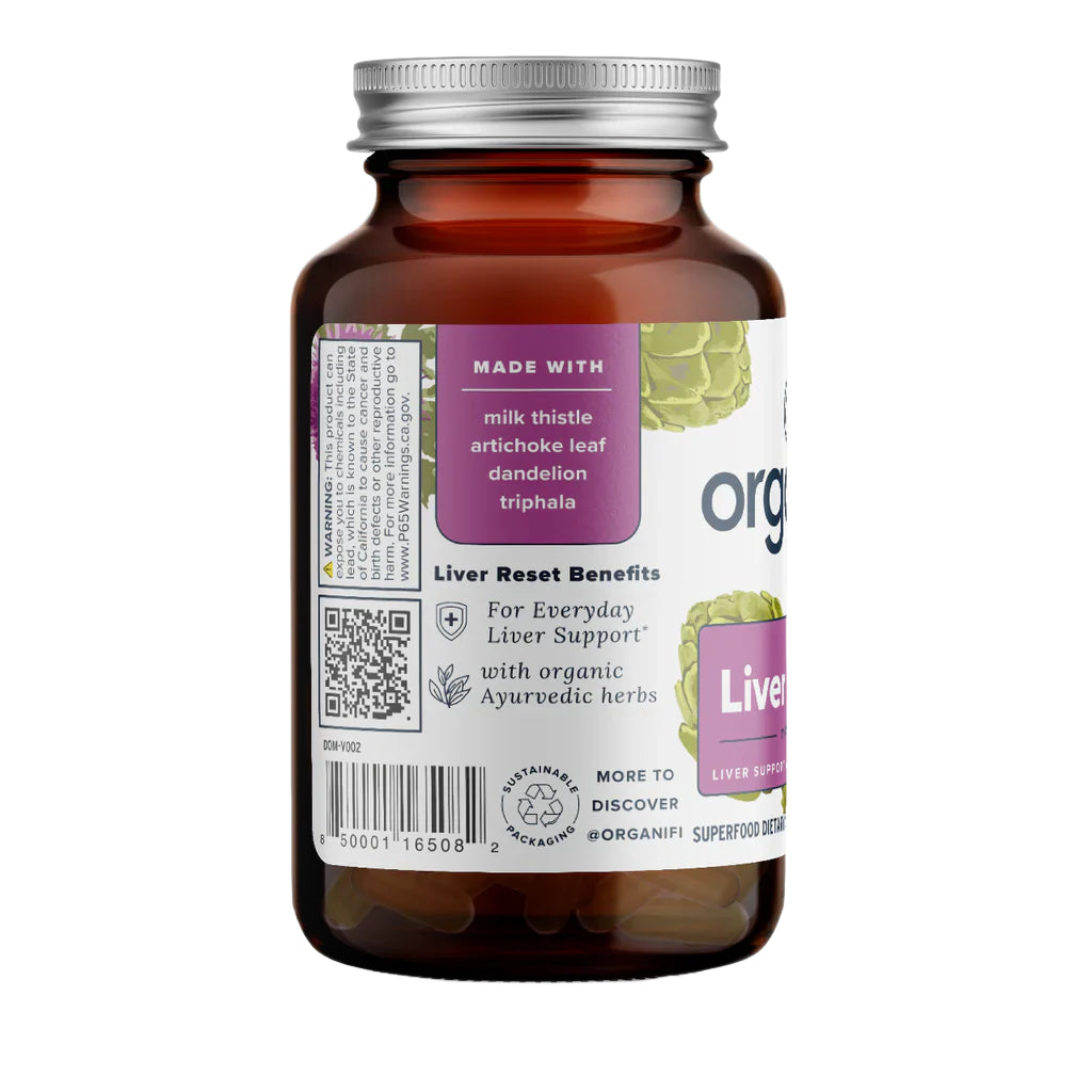 Liver Reset - Liver Support + Detoxification, 30 Capsules, Organifi