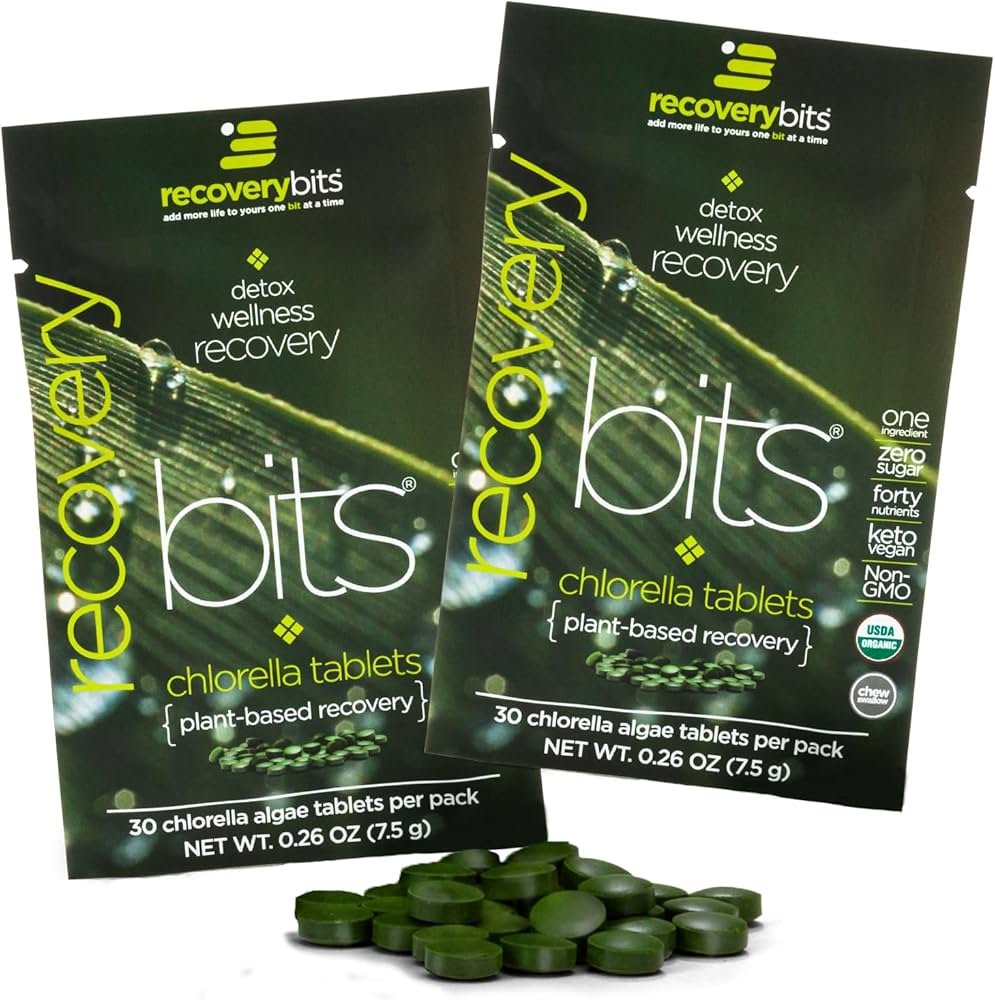 Detox Wellness Recovery Bits, Chlorella Tablets, Energy Bits