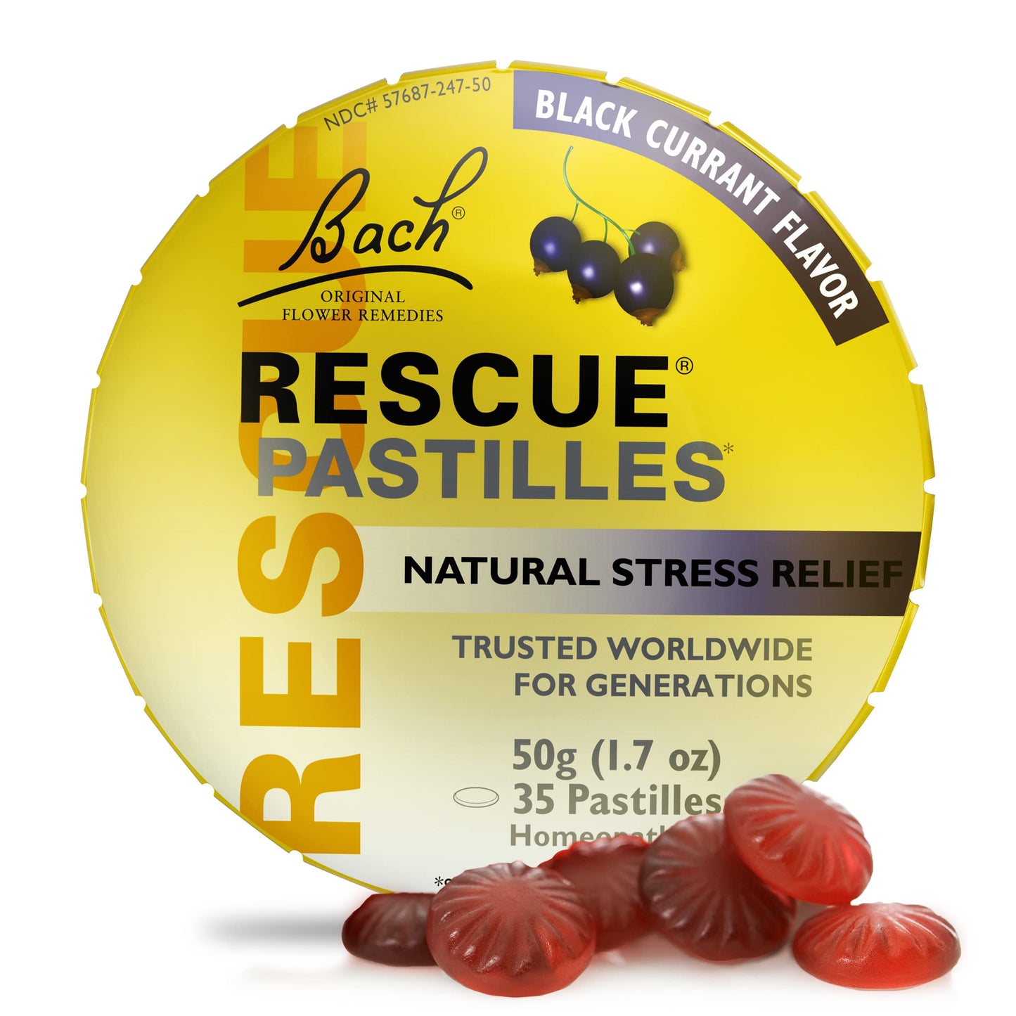 Rescue Pastilles, Natural Stress Relief, 35 Pastilles, Bach