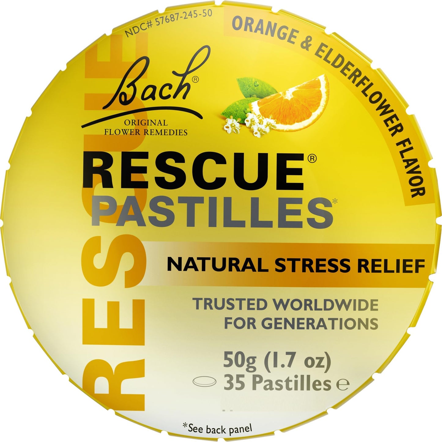 Rescue Pastilles, Natural Stress Relief, 35 Pastilles, Bach