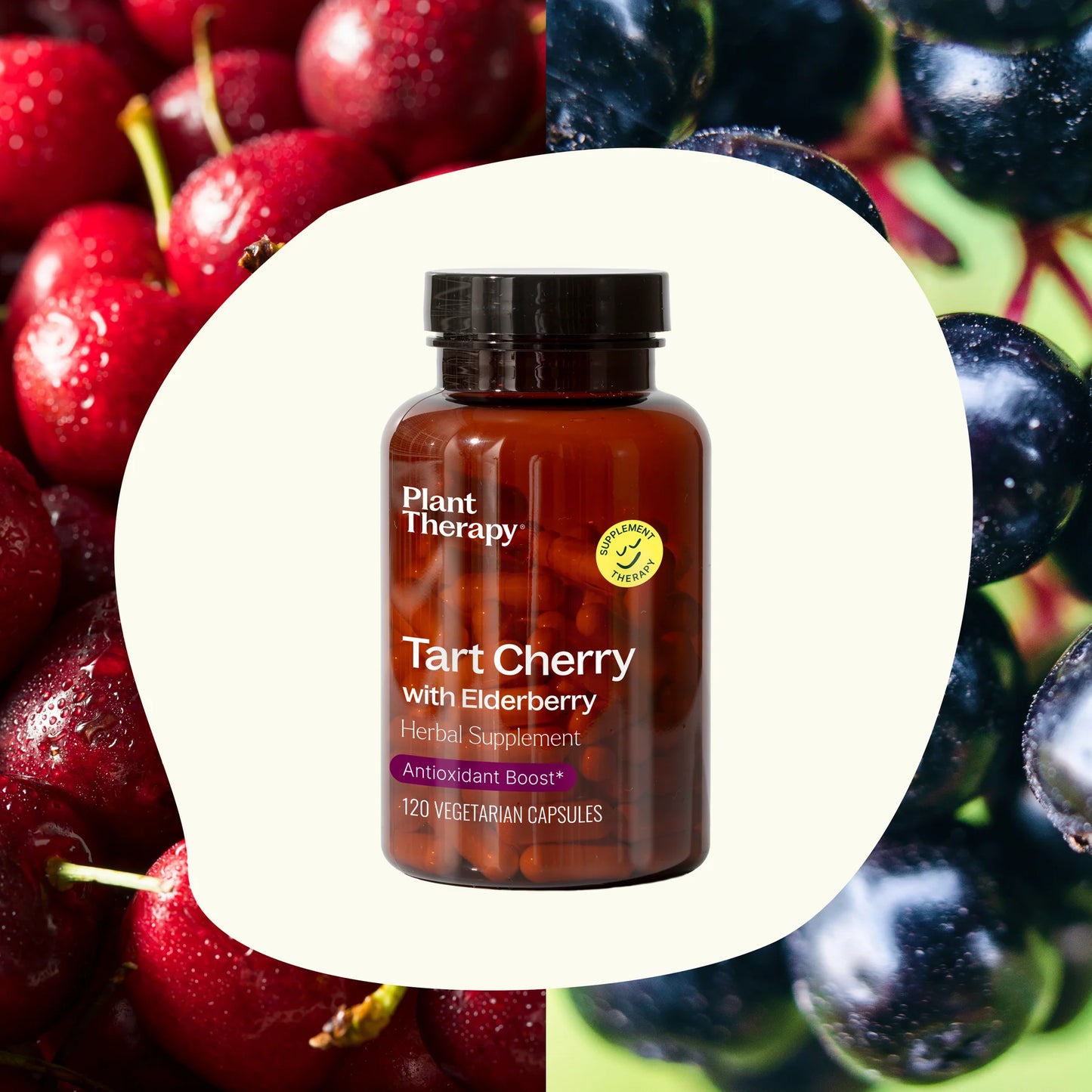 Tart Cherry with Elderberry, 120 Capsules, Plant Therapy