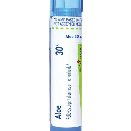 Aloe 30C, Homeopathic Medicine for Urgent Diarrhea or Hemorrhoids, Boiron, 80 Pills (Pill Size #40)