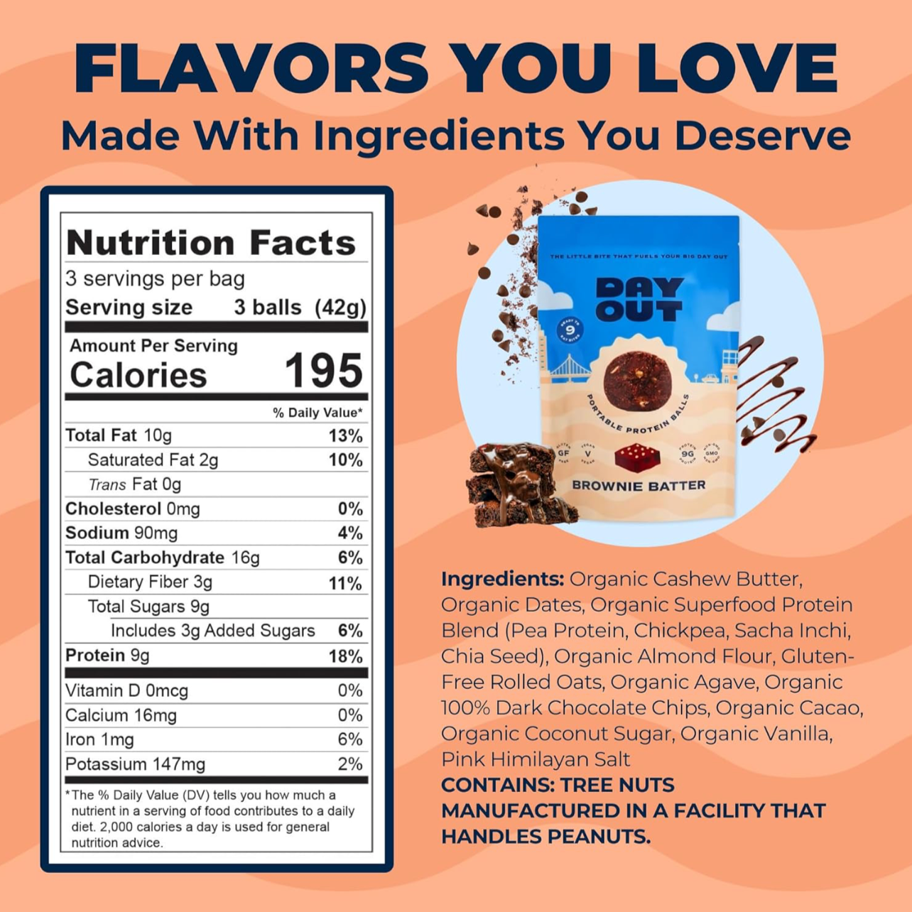 Brownie Batter Protein Balls, 4.5 oz, Protein Power Ball