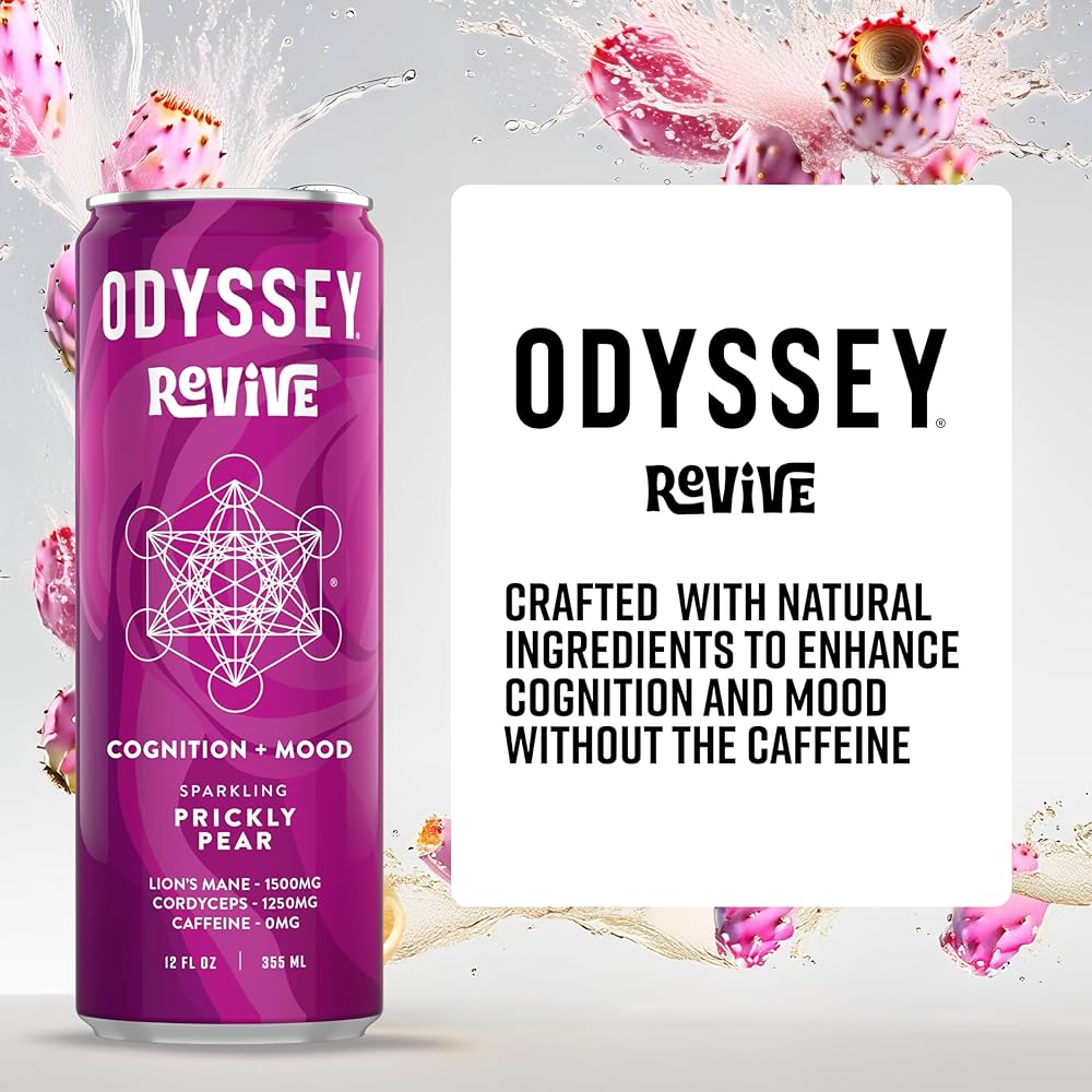 Prickly Pear Revive Sparkling COGNITION + MOOD Drink, Odyssey