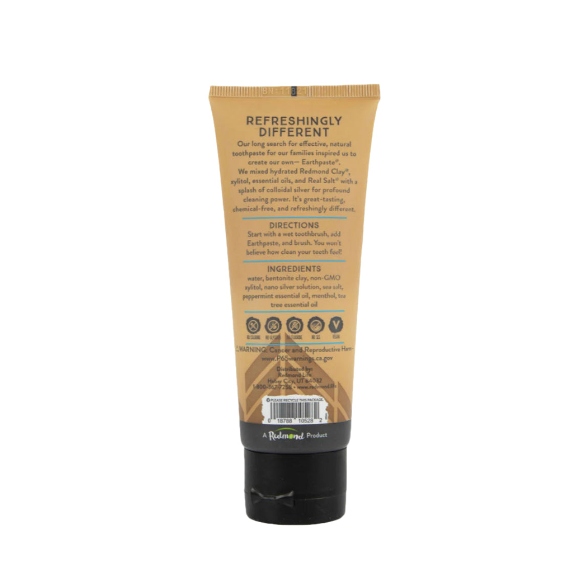 Silver Earth Paste, Mineral Tooth Paste, Peppermint, 4oz, Redmond Life