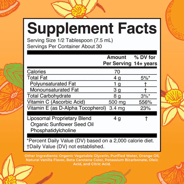 Megadose Vitamin C, Citrus + Vanilla Flavor, 7.6oz, MaryRuth Organics