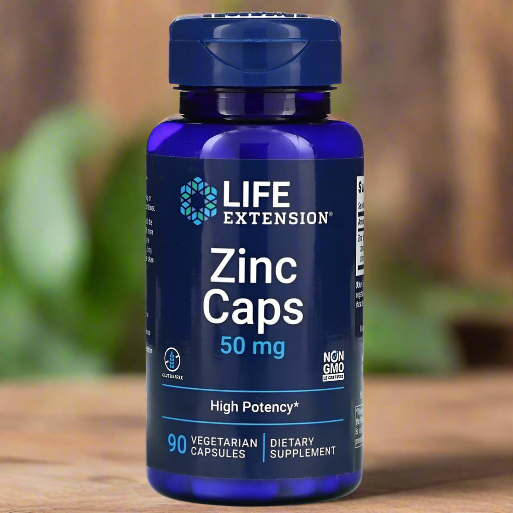 Zinc Caps, 50 mg, 90 Vegetarian Capsules, Life Extension