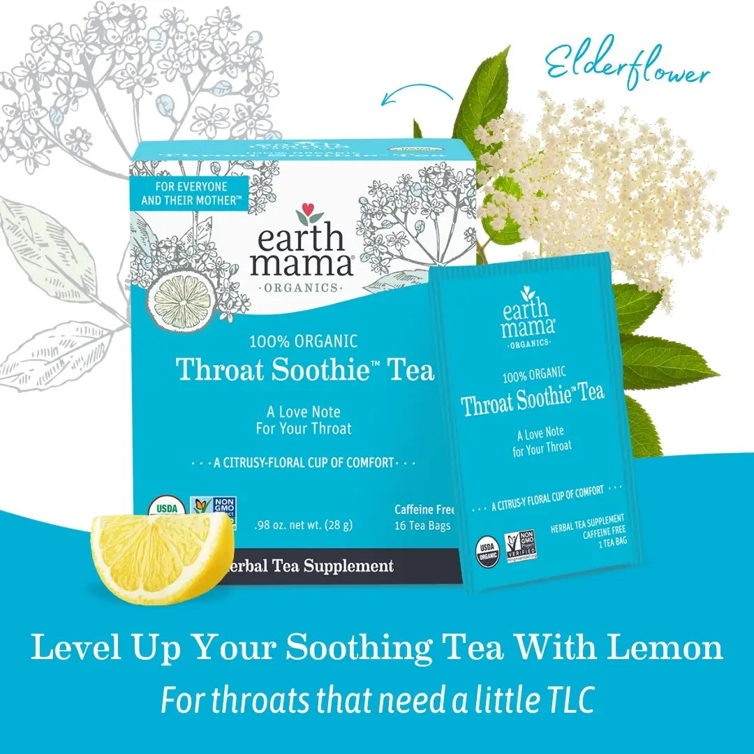 Organic Throat Soothie Tea, Earth Mama