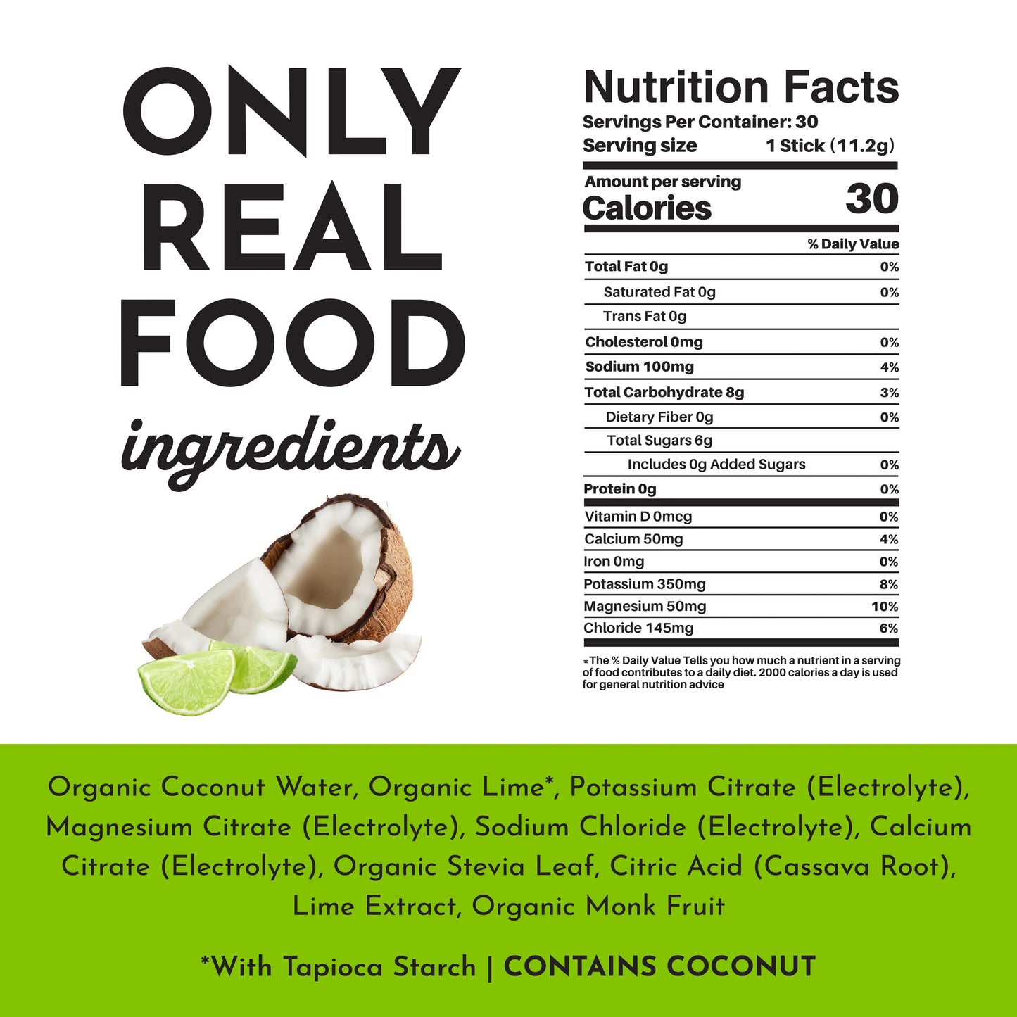 30 Servings Electrolytes, Just Ingredients