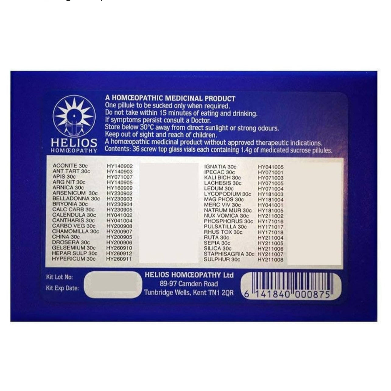 36 Homeopathic Remedy BASIC Kit, Helios