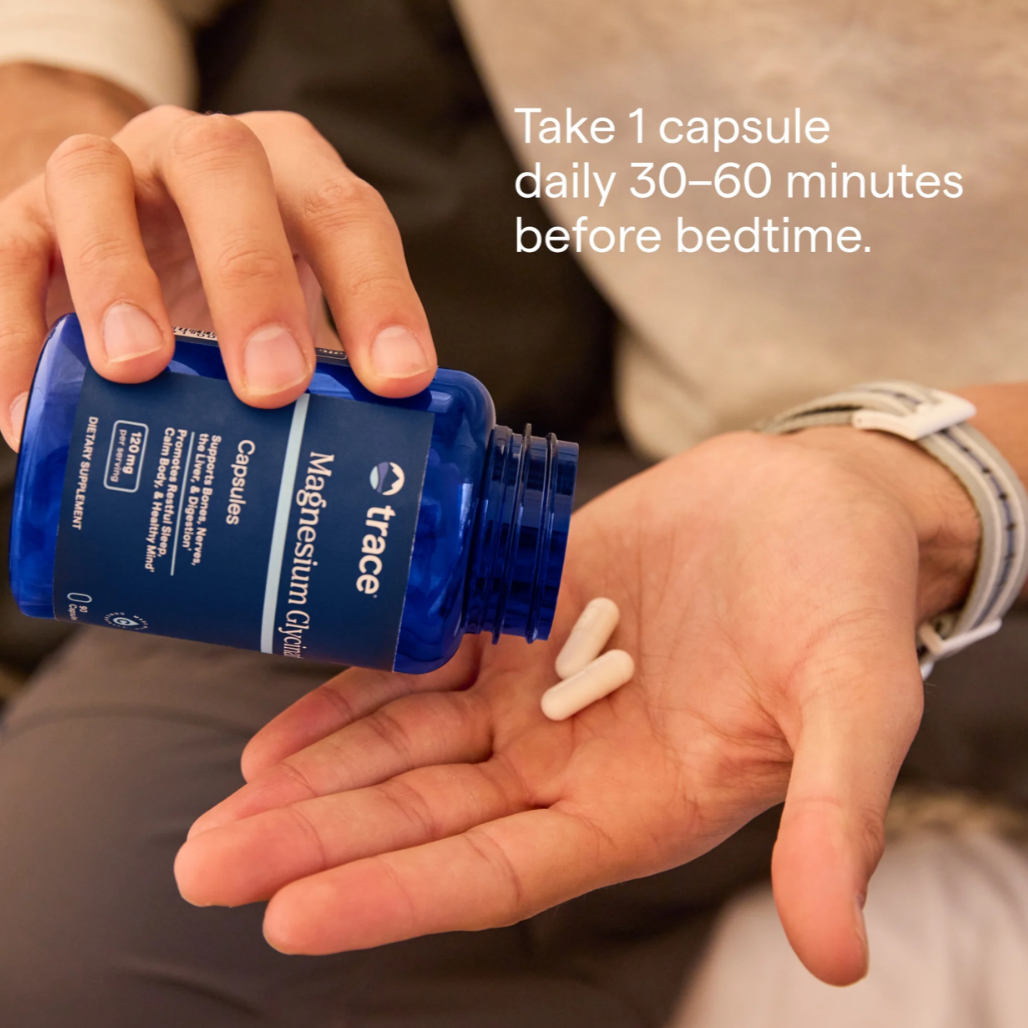 Magnesium Glycinate, 90 Capsules, Trace Minerals