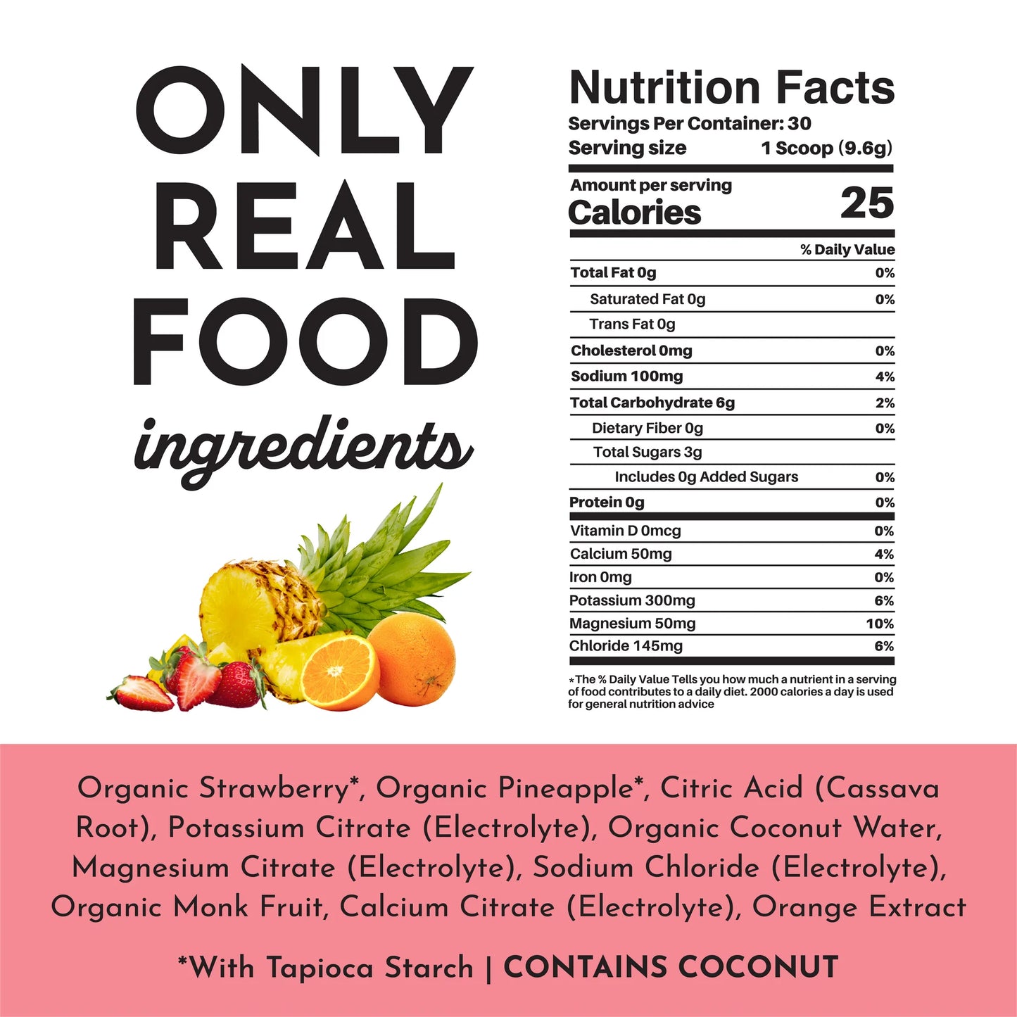 30 Servings Electrolytes, Just Ingredients