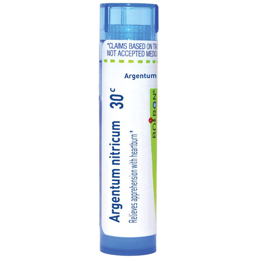 Argentum Nitricum 30C, 200CK, Homeopathic Medicine for Apprehension, Stage Fright with Agitation, Boiron, 80 Pills (Pill Size #40)