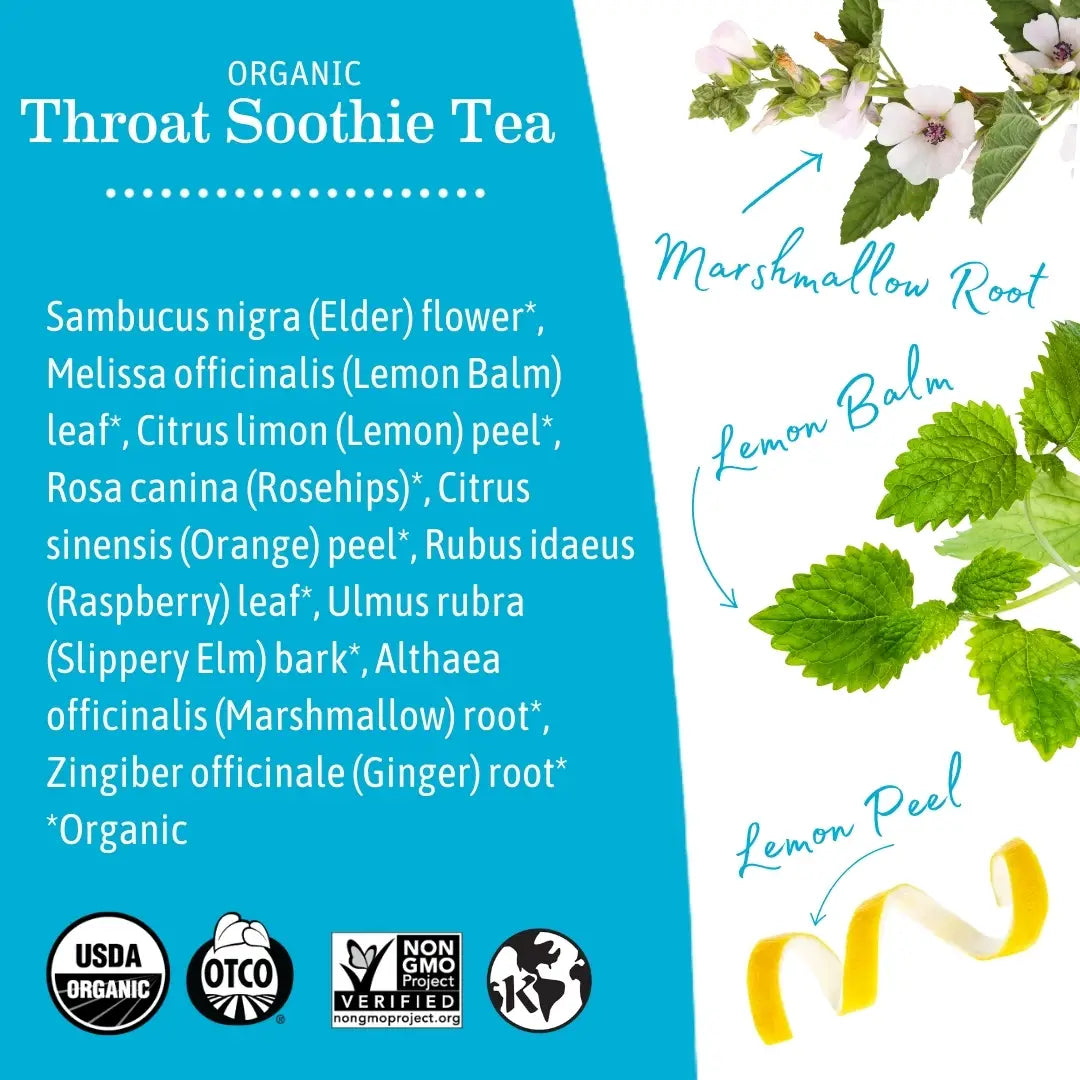 Organic Throat Soothie Tea, Earth Mama